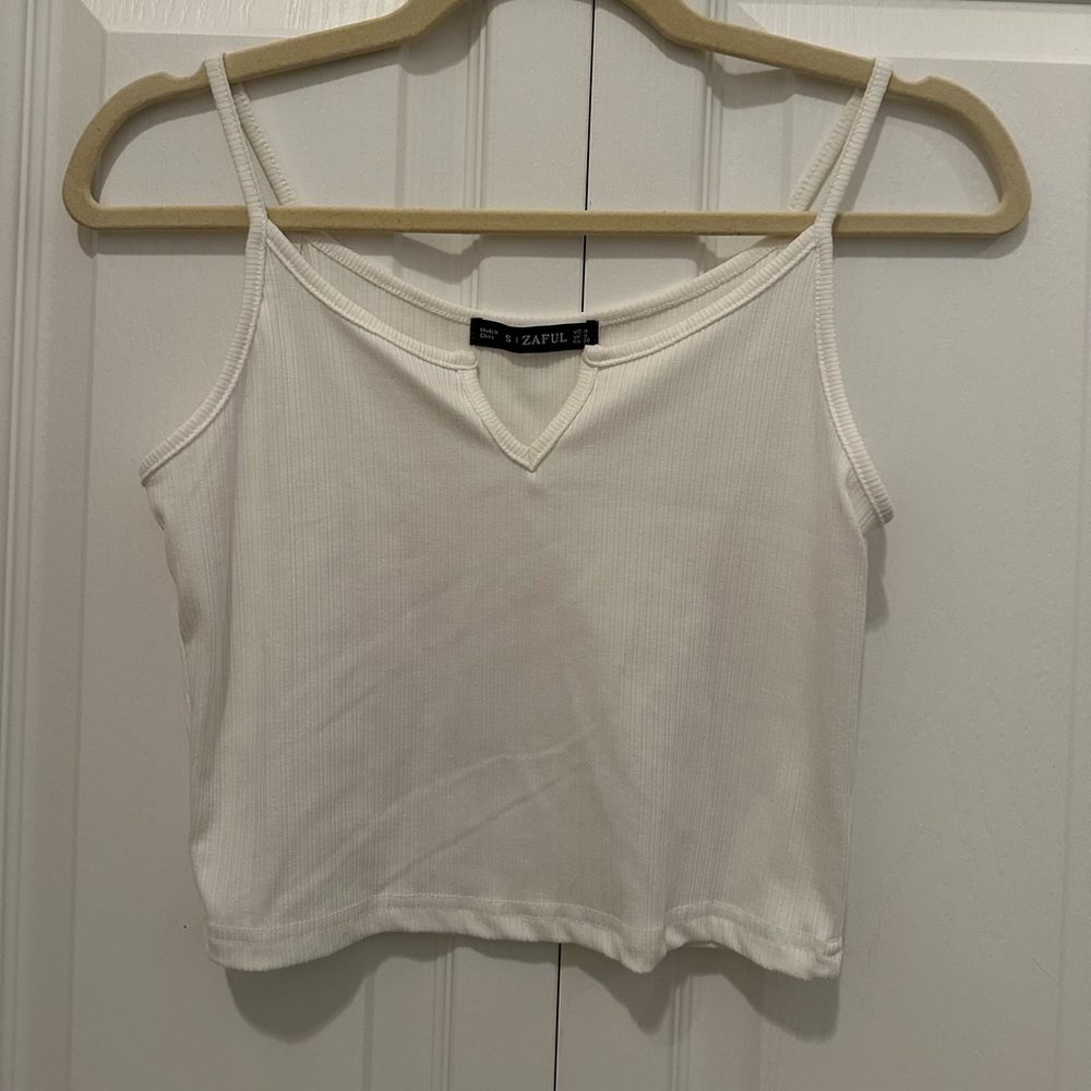 white tank top